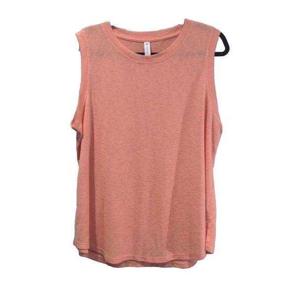 Athleta Womens Breezy Modal Tank Size 1X Orange Salmon Activewear Lightweight - Picture 1 of 11